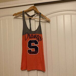 Syracuse Orange Rivalry Threads Women's Tank Top Small 4/6  Twist Back GUC